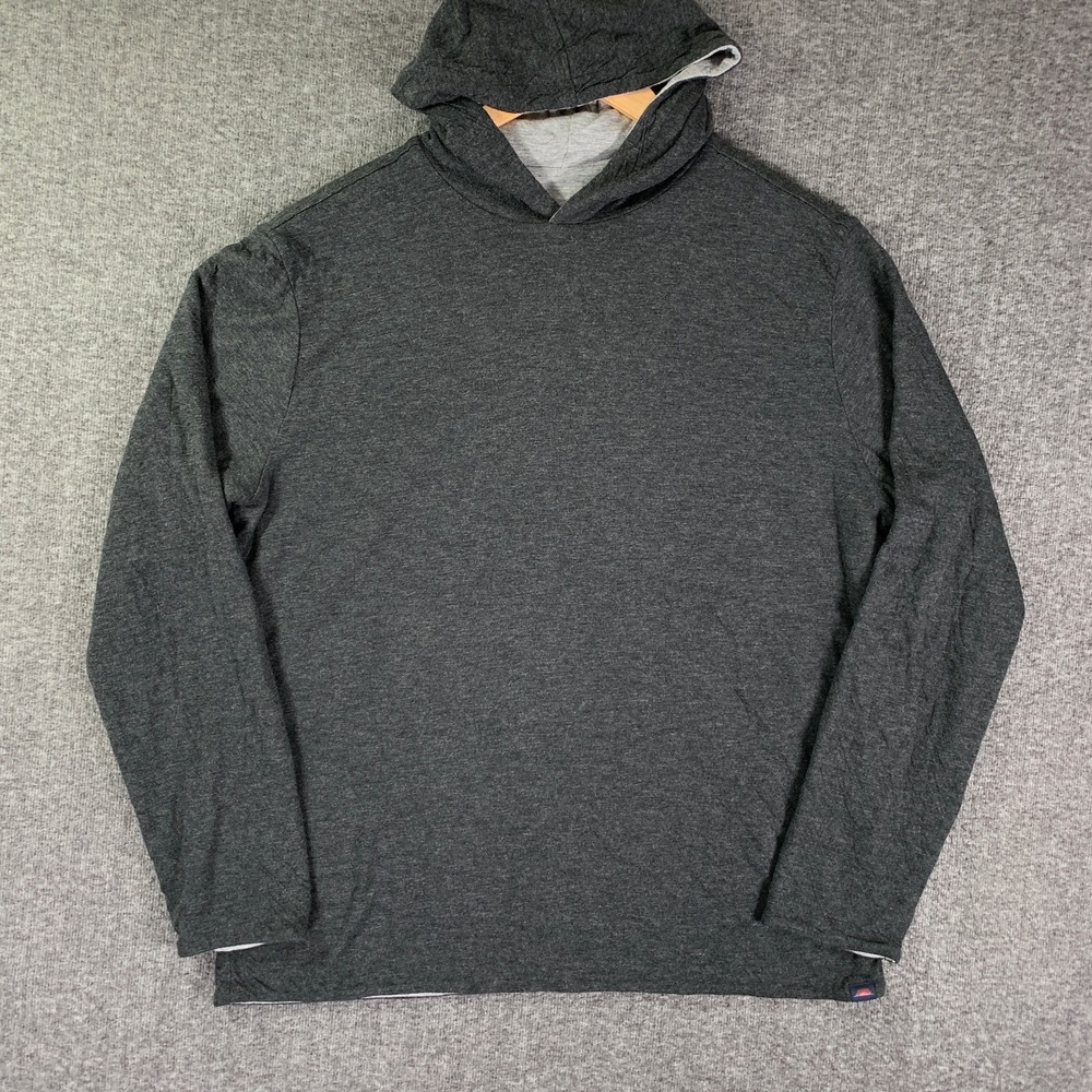 Faherty Hoodie Men Extra Large Reversible Cloud Gray Soft Pullover